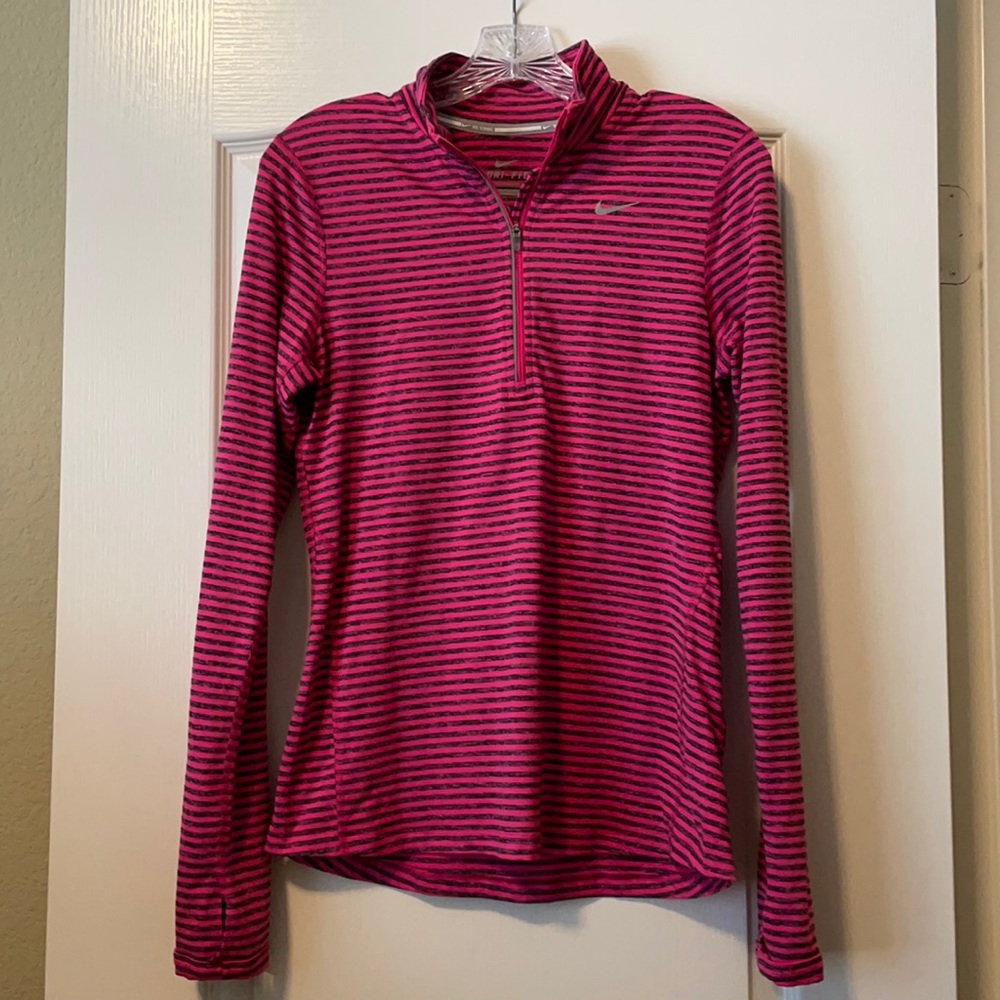 Nike striped half zip
